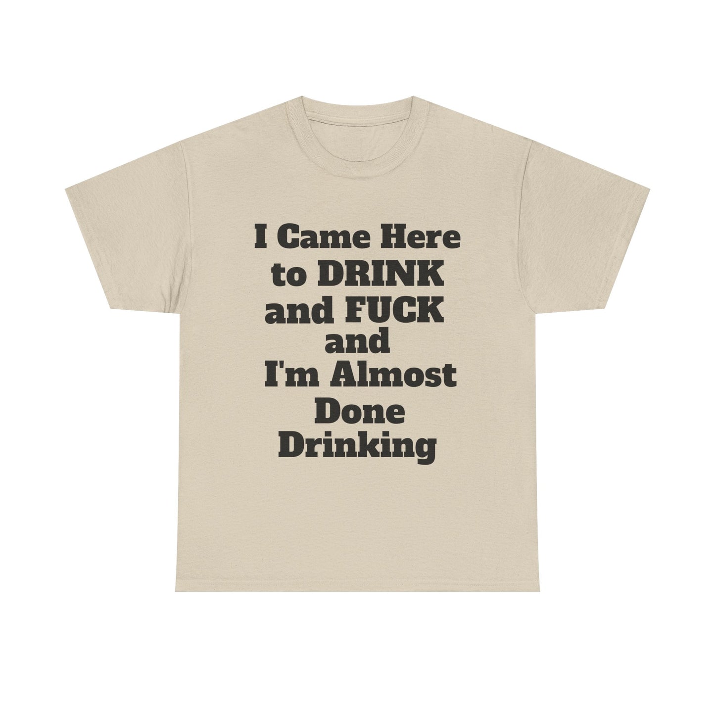I came here to drink and fuck and I'm almost done Drinking T-Shirt