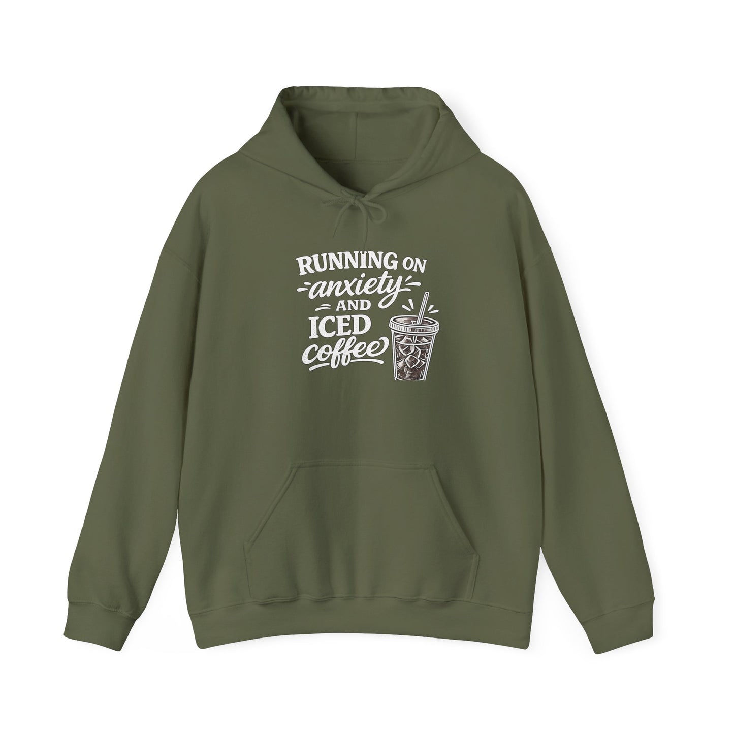 Running on Anxiety and Iced Coffee Hoodie