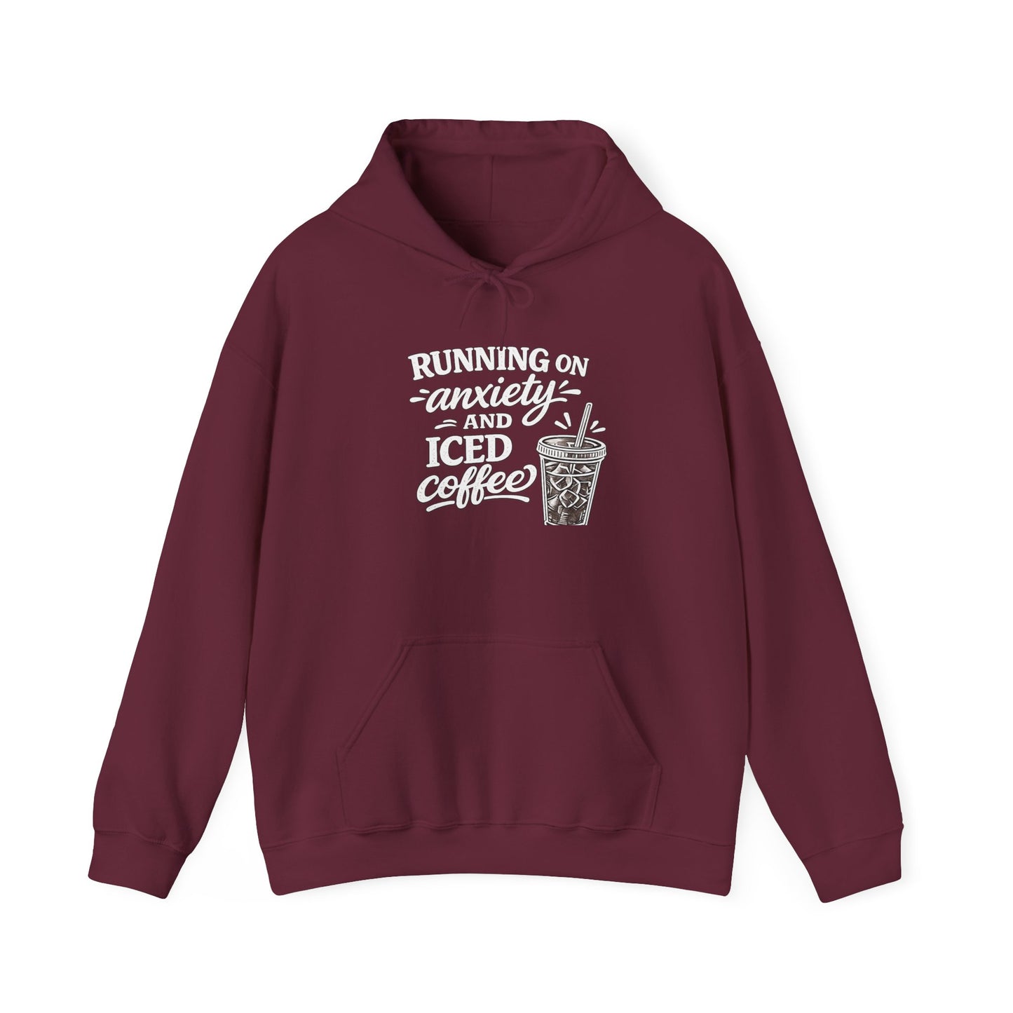 Running on Anxiety and Iced Coffee Hoodie