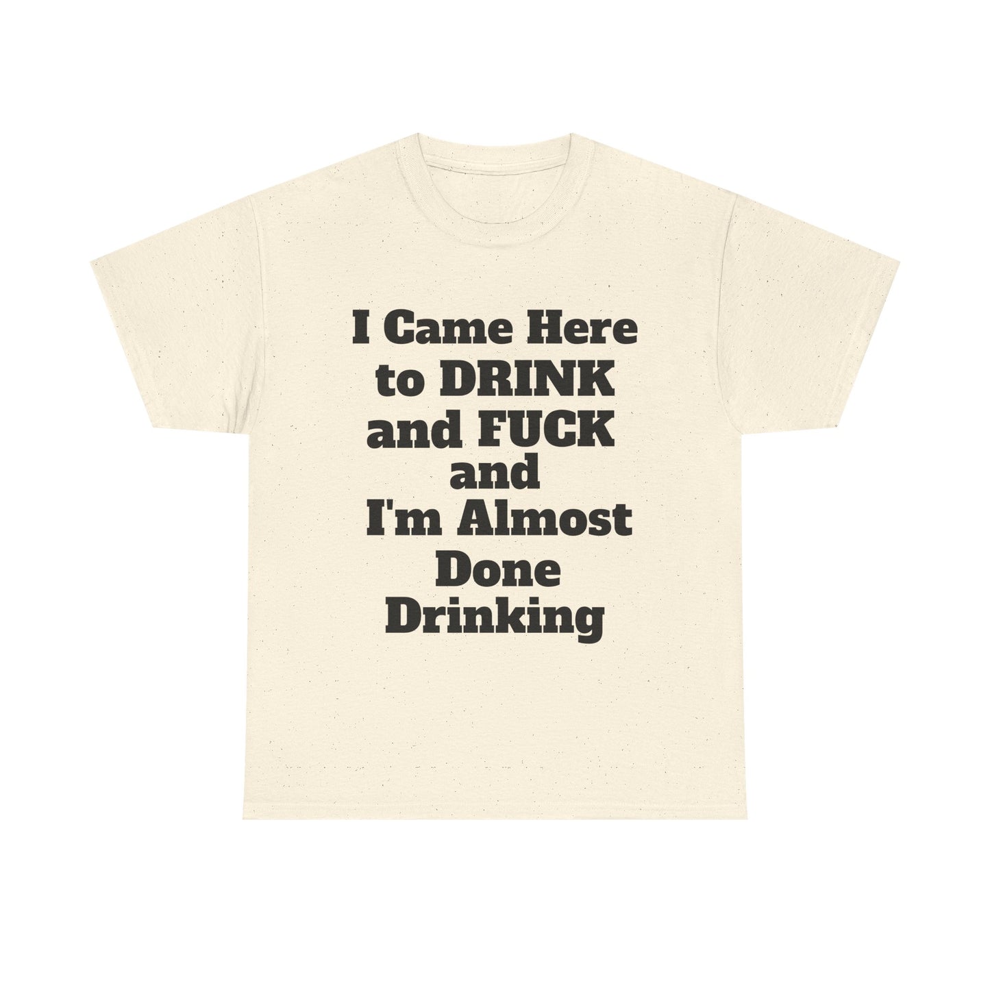 I came here to drink and fuck and I'm almost done Drinking T-Shirt