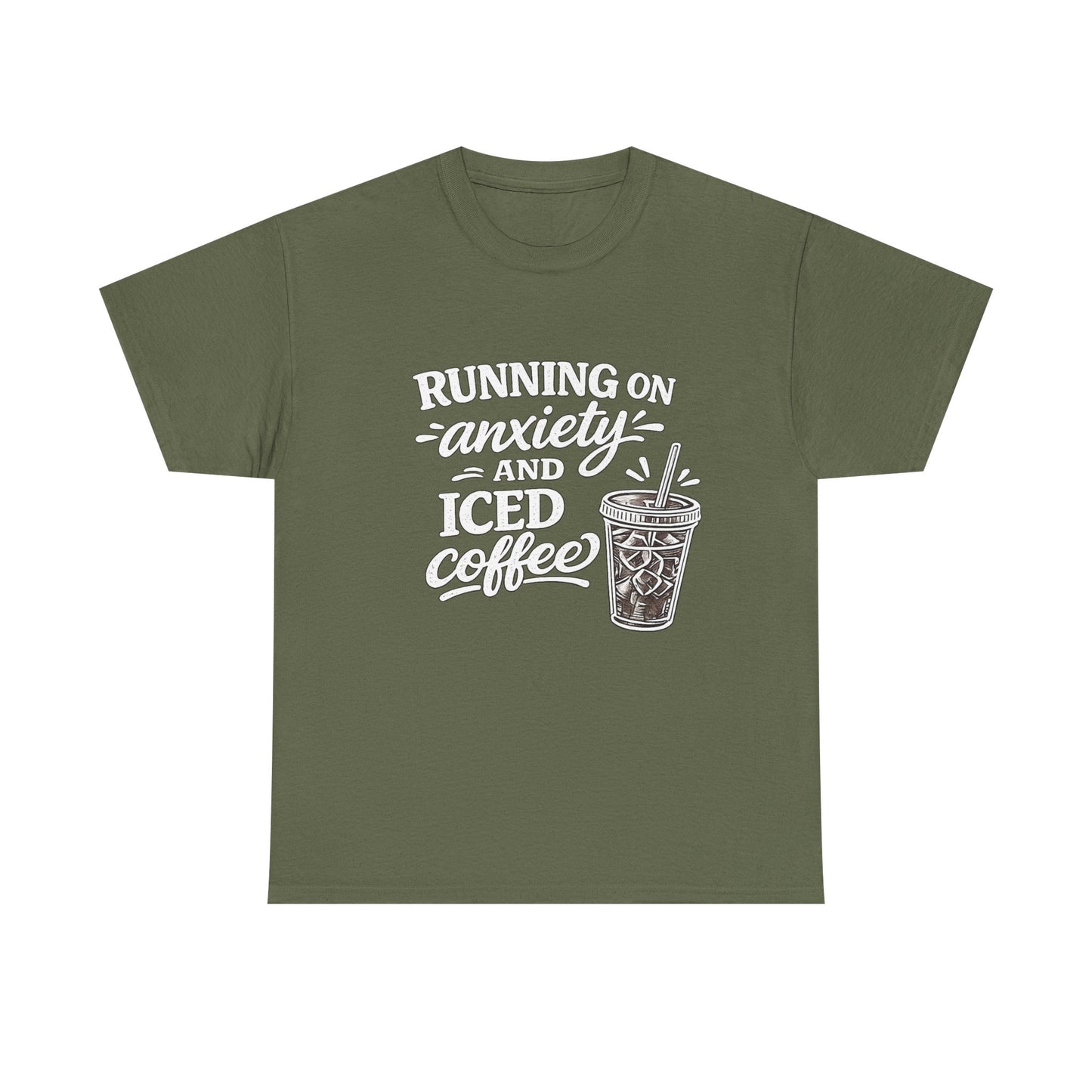 Running on Anxiety and Iced Coffee T-Shirt