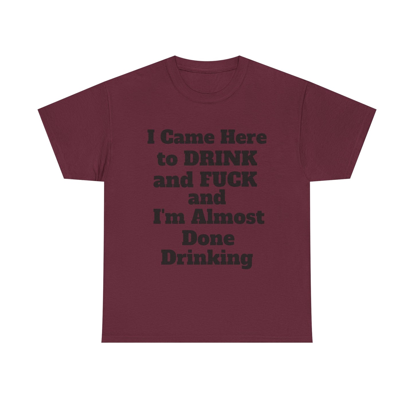 I came here to drink and fuck and I'm almost done Drinking T-Shirt