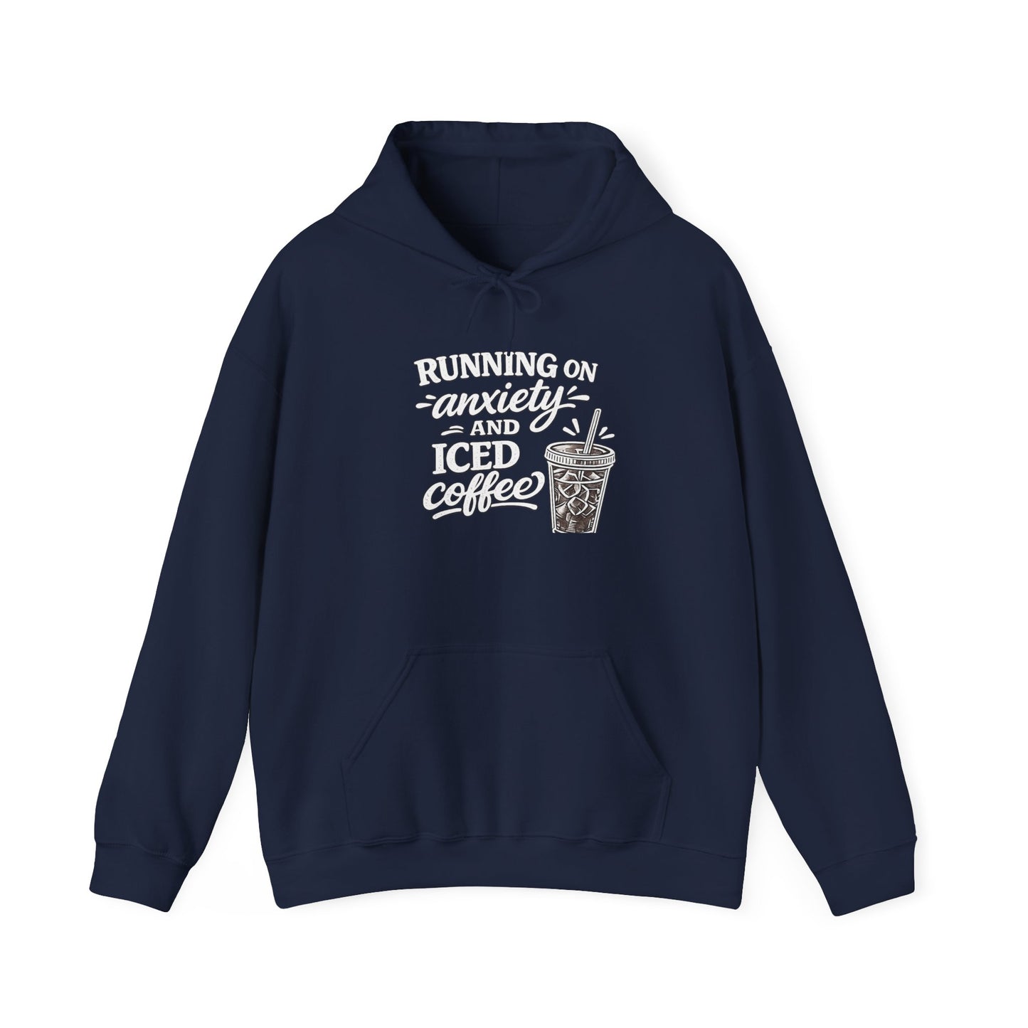Running on Anxiety and Iced Coffee Hoodie