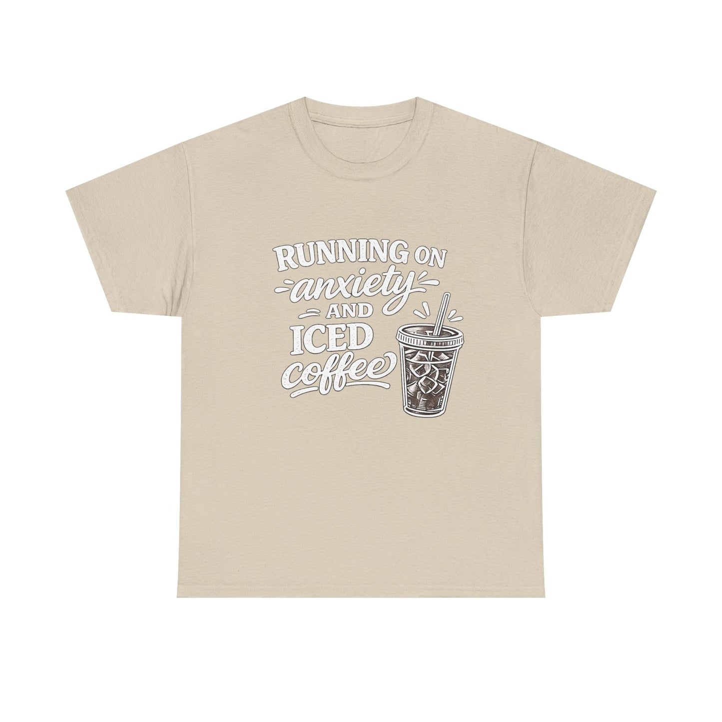 Running on Anxiety and Iced Coffee T-Shirt