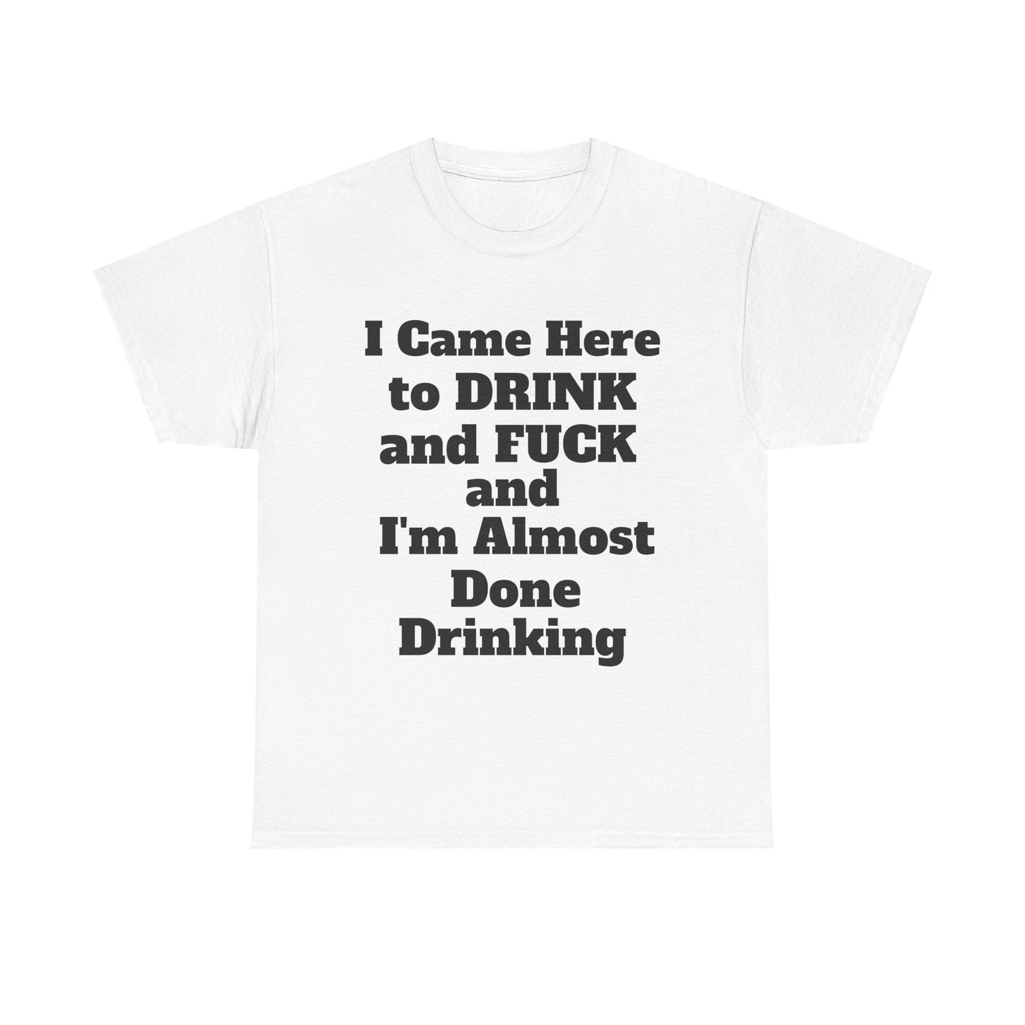 I came here to drink and fuck and I'm almost done Drinking T-Shirt