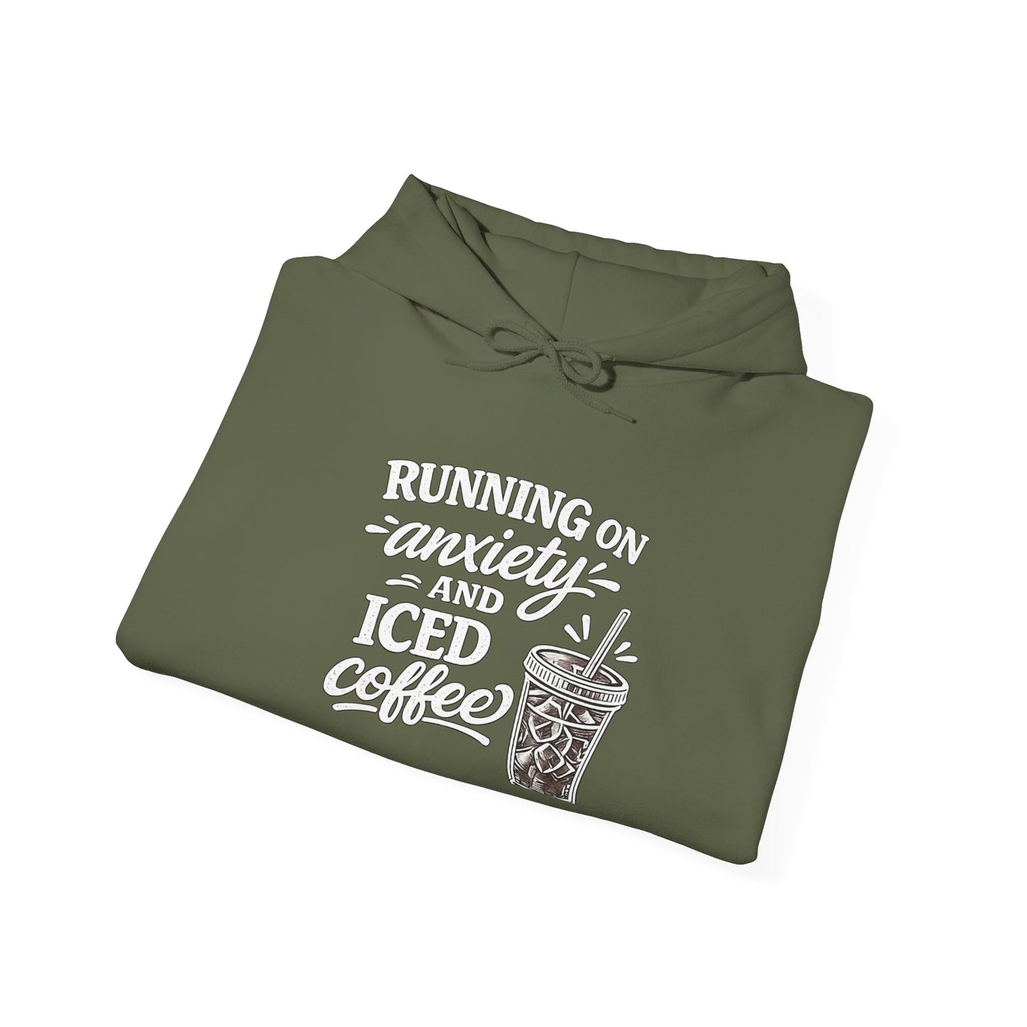 Running on Anxiety and Iced Coffee Hoodie